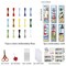 6 Set Bookmark Cross Stitch Kits Cross Stitch Bookmark Kit with Instructions Lighthouse Scenery Pattern Embroidery Kit for Beginners Bookmarks Making Kit for Gift